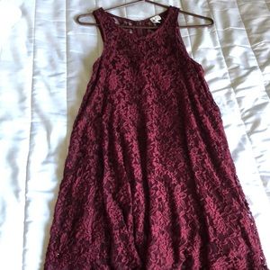 burgundy dress